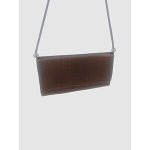 Claire V 100% Silk Evening Clutch Purse Brown Shoulder Bag Handmade
